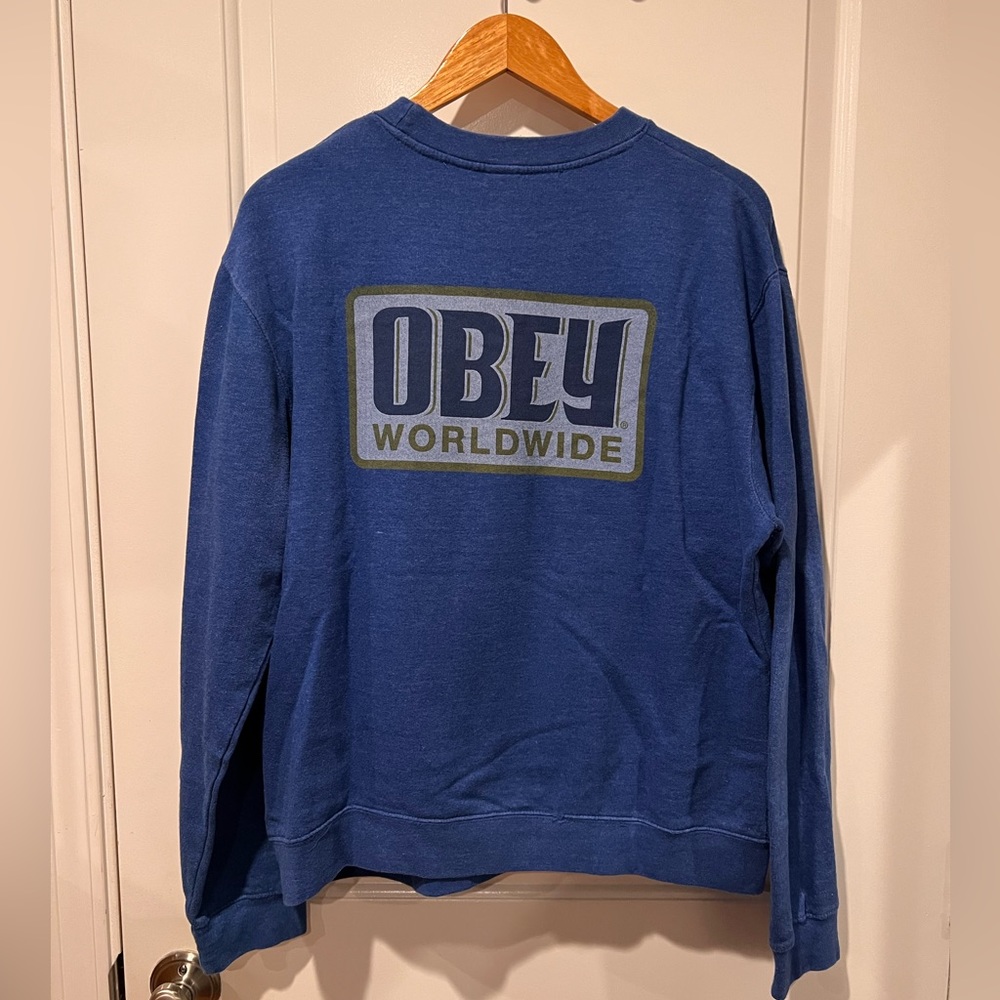 OBEY Blue Crewneck Sweater